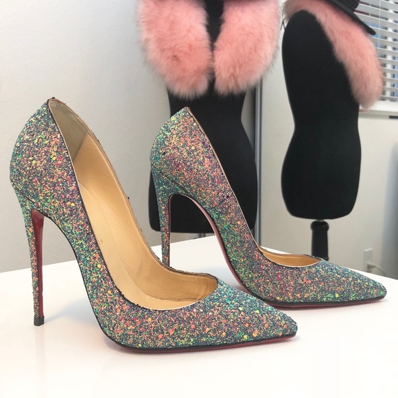 Christian Louboutin Shoes - Christian Louboutin So Kate Glittered Pump Size 39